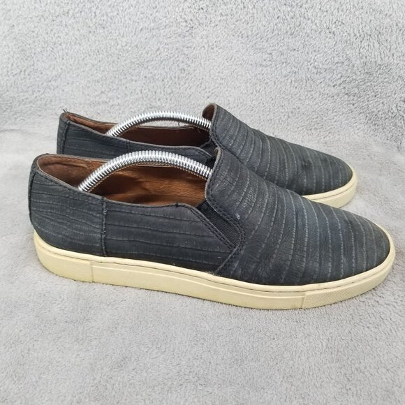 Frye Shoes Womens Size 6 Gemma Gray Leather Slip On Sneaker *Read* - Picture 5 of 11